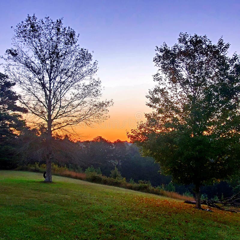 October Sunrise in Tennessee Stock Image Image of october, dawning