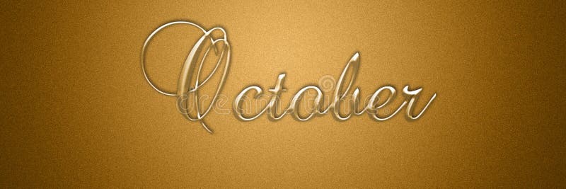 October text title for month background design royalty free illustration