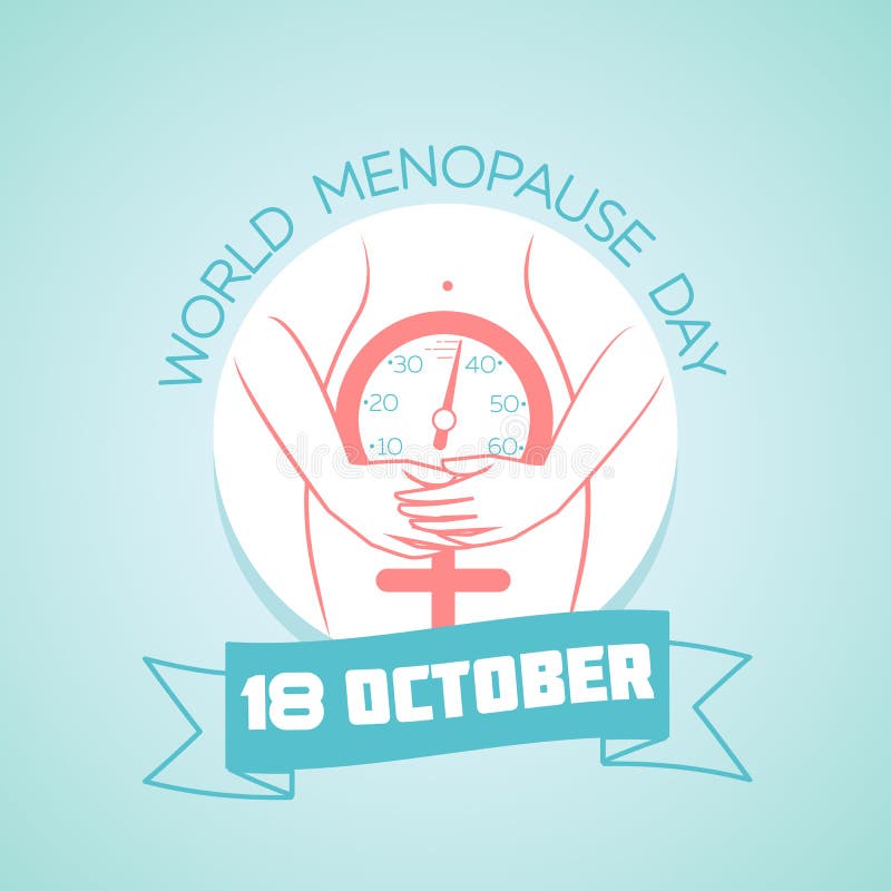 World menopause day stock vector. Illustration of hormonal 123687534