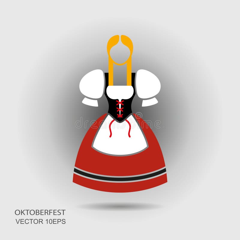 Octoberfest niemiecka dziewczyna w tradycyjnym odziewa ilustracja wektor Octoberfest niemiecka dziewczyna w tradycyjnym odziewa ilustracja wektor