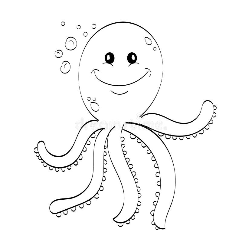 Octopus Coloring Printable Page Design Stock Illustration ...