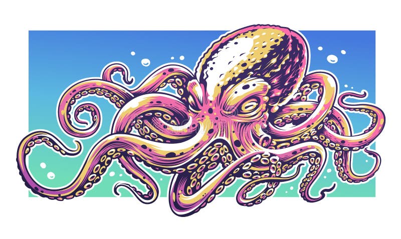Octopus Graffiti Vector Art
