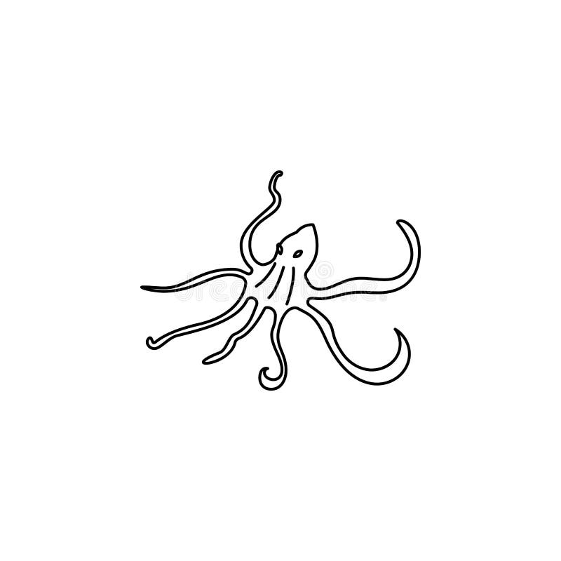 Octopus Illustration. Element of Sea Animal for Mobile Concept and Web Apps  Stock Illustration - Illustration of symbol, tentacle: 189012144
