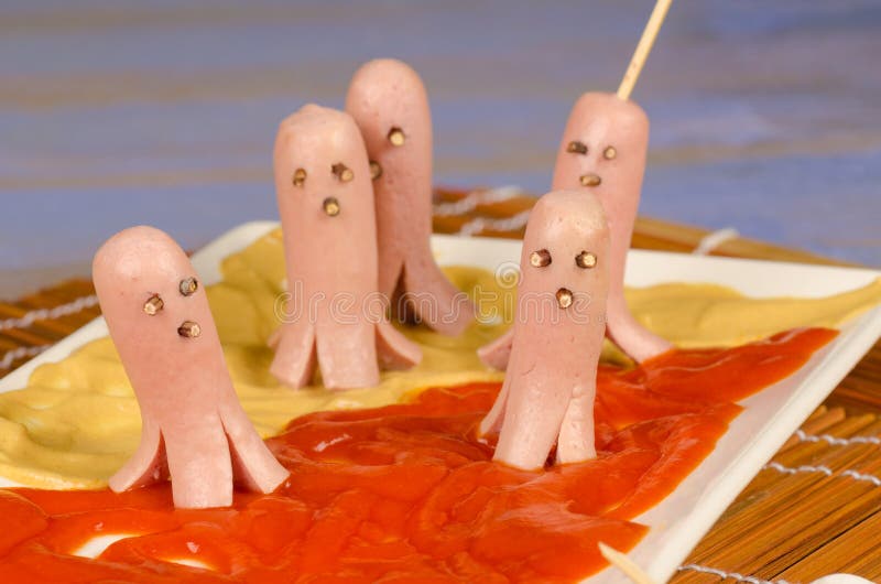 Octopus sausages stock image. Image of infantile, octopus - 37644459