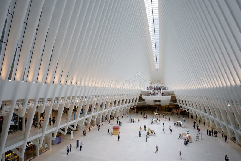 Oculus world trade center transportation hub and station stock image Oculus world trade center transportation hub and station stock image
