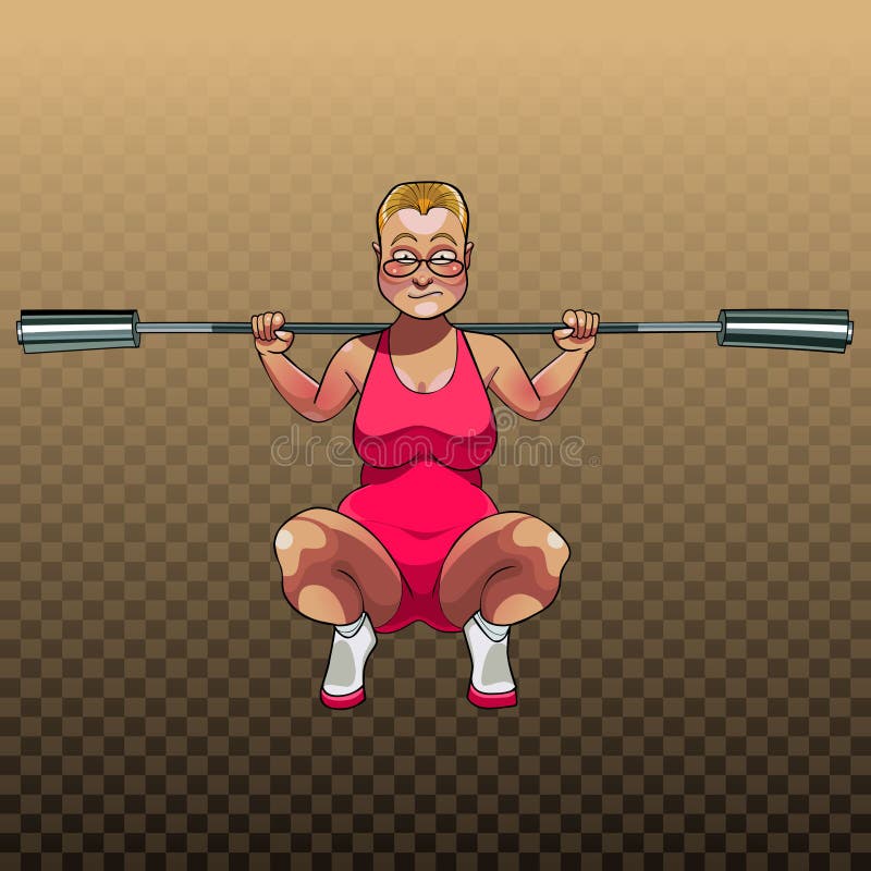 Ocupación unsportsmanlike de la mujer de la historieta con el cuello para la barra libre illustration Ocupación unsportsmanlike de la mujer de la historieta con el cuello para la barra libre illustration