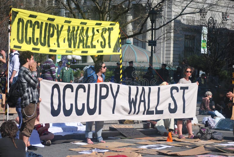 Ocupe el wallstreet imagen de archivo libre de regalías Ocupe el wallstreet imagen de archivo libre de regalías
