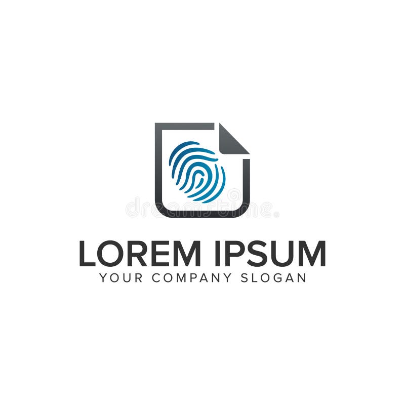 Odcisk Palca ochrony dokumentu logo projekta pojęcia szablon jest mo?e w pe?ni sk?ad each ?atwo przedmiot w pe?ni oddzielnie bra? ilustracja wektor Odcisk Palca ochrony dokumentu logo projekta pojęcia szablon jest mo?e w pe?ni sk?ad each ?atwo przedmiot w pe?ni oddzielnie bra? ilustracja wektor