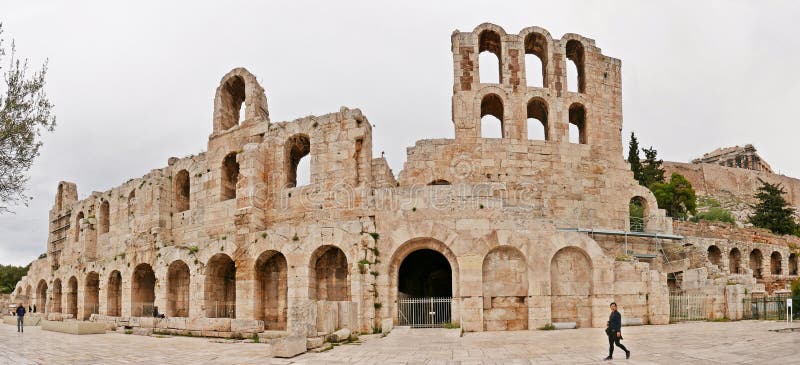 Odeon del Atticus de Herodes imágenes de archivo libres de regalías Odeon del Atticus de Herodes imágenes de archivo libres de regalías
