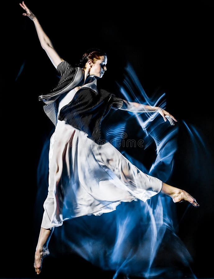 Odern ballet dancer dancing woman isolated black bacground stock images Odern ballet dancer dancing woman isolated black bacground stock images