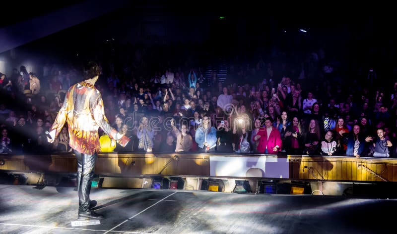 ODESSA, UKRAINE -Apr 12, 2019: Ukrainian Singer ALEKSEEV on Concert