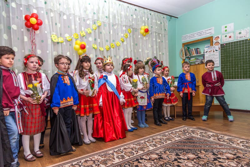 Odessa, Ukraine - March 4, 2016: Children`s Music Groups Singing ...