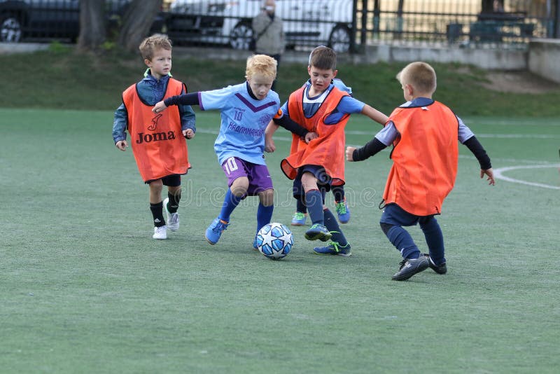 ODESSA, UKRAINE - Sept 25, 2021: Little Boys, Children Play Football on ...