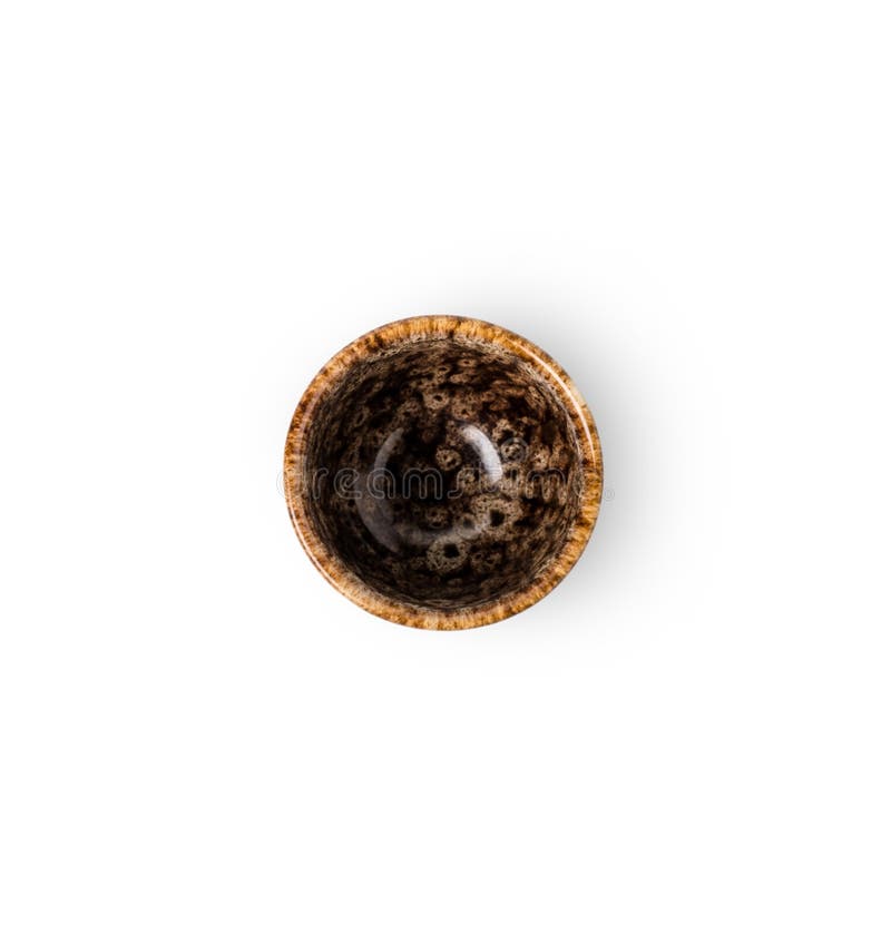 Odgórny widok pusty ceramiczny herbaty światła garnek odizolowywający zdjęcia stock Odgórny widok pusty ceramiczny herbaty światła garnek odizolowywający zdjęcia stock