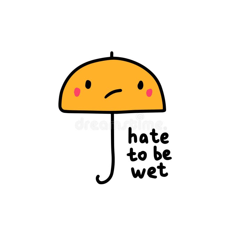 Odie ser ejemplo exhausto del vector de la mano mojada con el paraguas triste ilustración del vector Odie ser ejemplo exhausto del vector de la mano mojada con el paraguas triste ilustración del vector