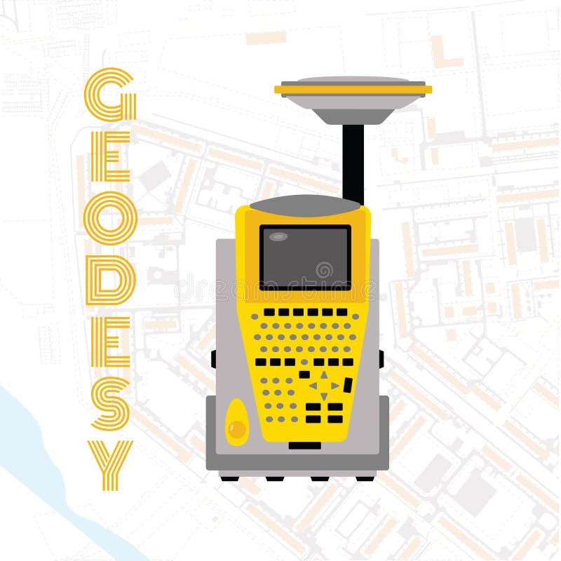 Odizolowywa ikonę geodezji pomiarowy wyposażenie dla gruntowej ankiety, konstruuje technologię ilustracji Odizolowywa ikonę geodezji pomiarowy wyposażenie dla gruntowej ankiety, konstruuje technologię ilustracji
