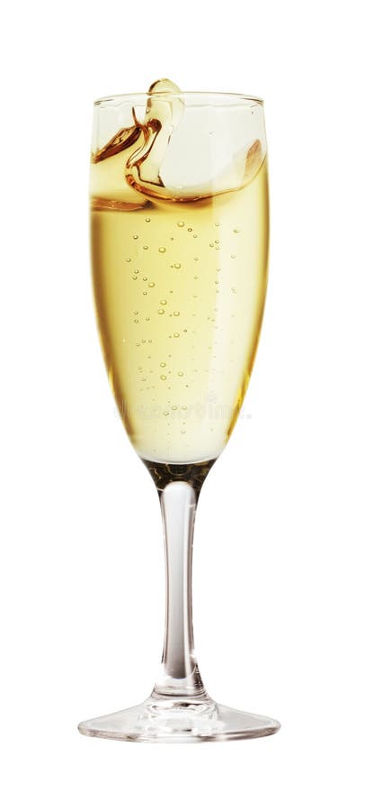 Champagne glass isolated on a white background. Champagne glass isolated on a white background