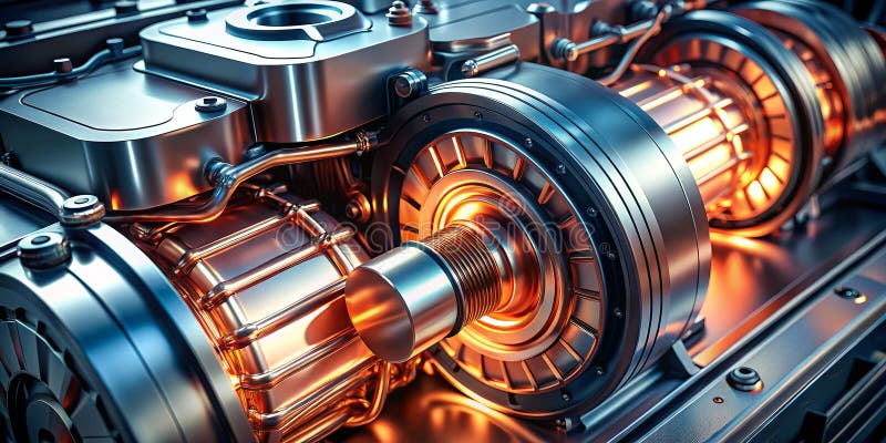 Odkrycie Powerhouse Głębokiej Nurki w silnikach elektrycznych Wewnętrzne Obróbki ilustracji