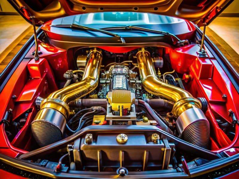 Odkryj Głębokie nurkowanie Powerhouse w skomplikowanych mechanizmach wysokowydajnej kieszeni aparatu sportowego ilustracji