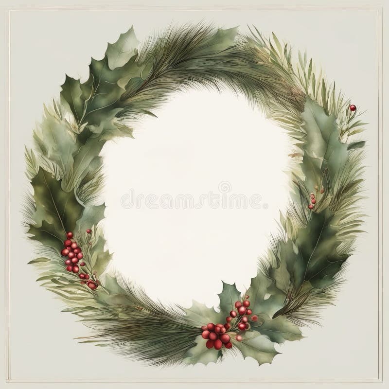 Odkryj zawiły urok świąteczny dzięki wspaniałemu projektowi wreath ilustracji