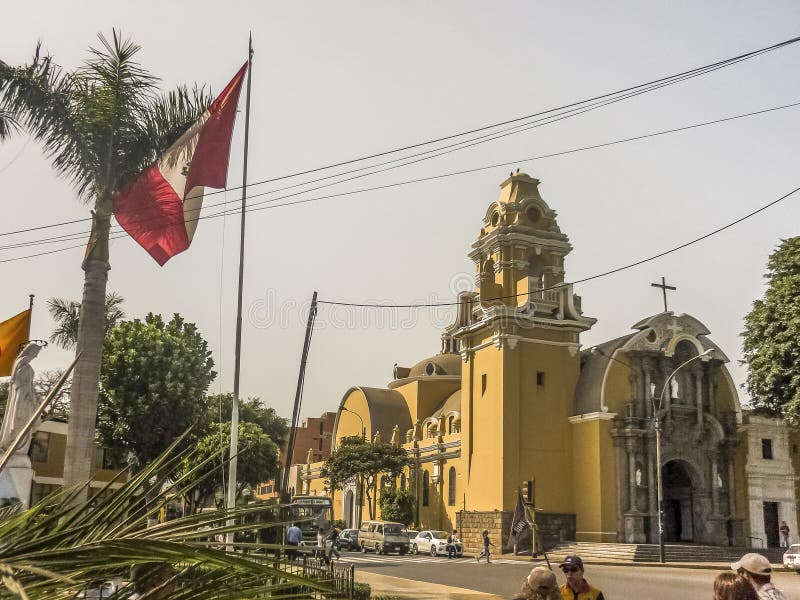 Odl Style Church in Barranco Distrcit in Lima