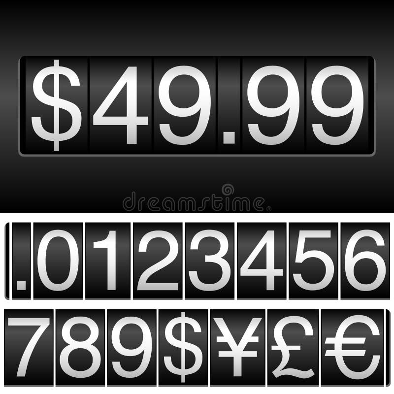 Odometer Numbers stock vector. Illustration of money 29686280