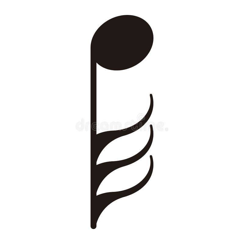 Odosobniona drugi notatka Muzykalna notatka ilustracji Odosobniona drugi notatka Muzykalna notatka ilustracji