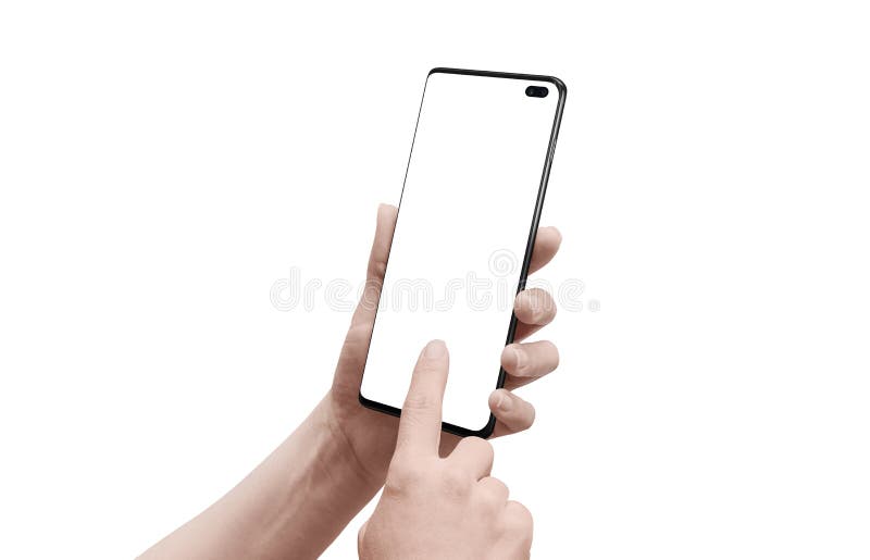 Odosobniony m?drze telefon w kobiet r?kach Nowożytny telefon z rounde kamerą i krawędziami budował w pokazie zdjęcie stock Odosobniony m?drze telefon w kobiet r?kach Nowożytny telefon z rounde kamerą i krawędziami budował w pokazie zdjęcie stock