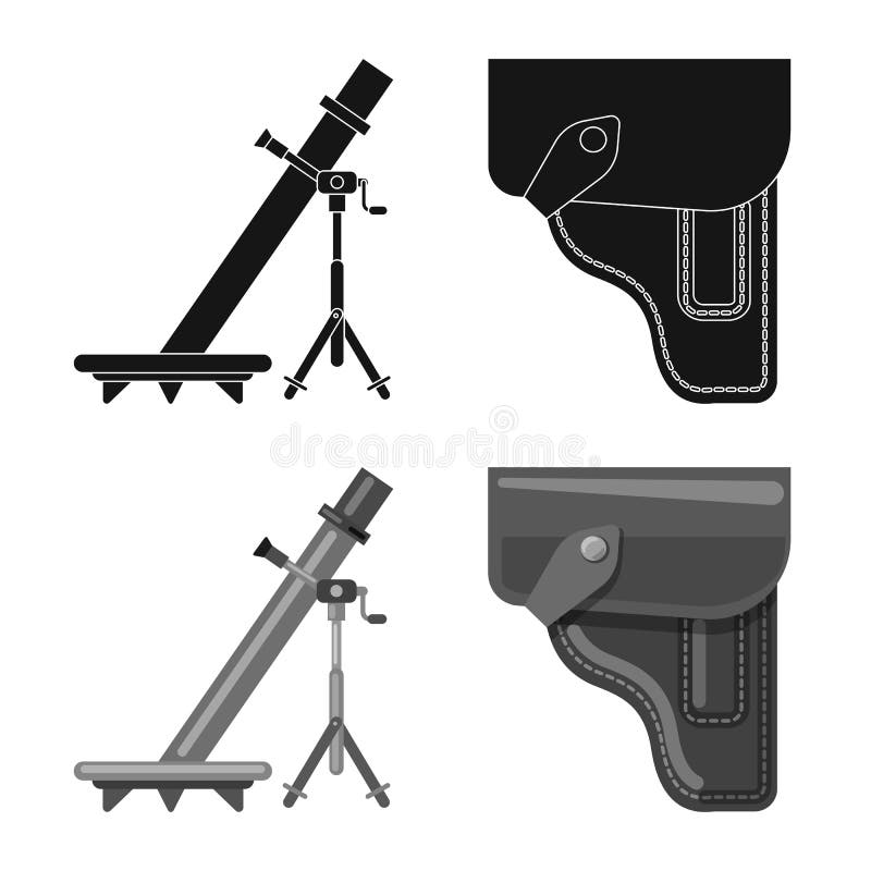 Odosobniony przedmiot broni i pistoletu logo Set broni i wojska wektorowa ikona dla zapasu ilustracja wektor Odosobniony przedmiot broni i pistoletu logo Set broni i wojska wektorowa ikona dla zapasu ilustracja wektor