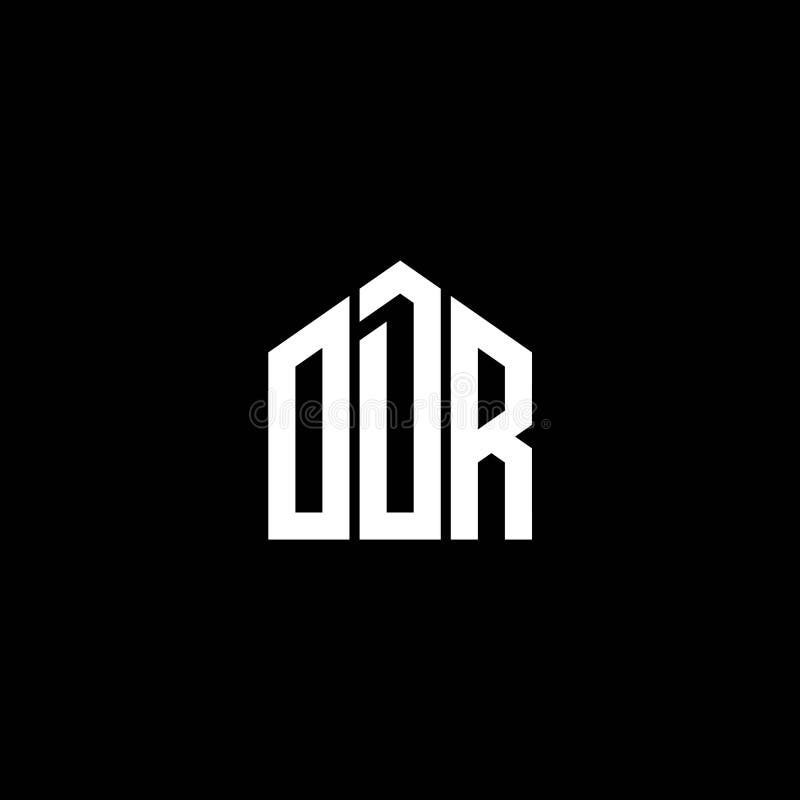 ODR Letter Logo Design on BLACK Background. ODR Creative Initials