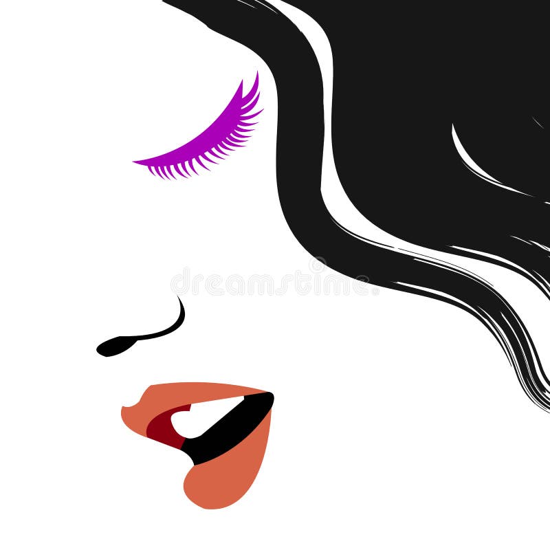 OE d'illustration de beau de cheveux de beauté jeune de vecteur portrait de fille illustration libre de droits OE d'illustration de beau de cheveux de beauté jeune de vecteur portrait de fille illustration libre de droits