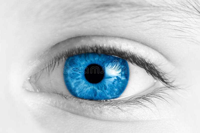 Oeil bleu d'enfant photo stock. Image du enfant, bleu - 39760714