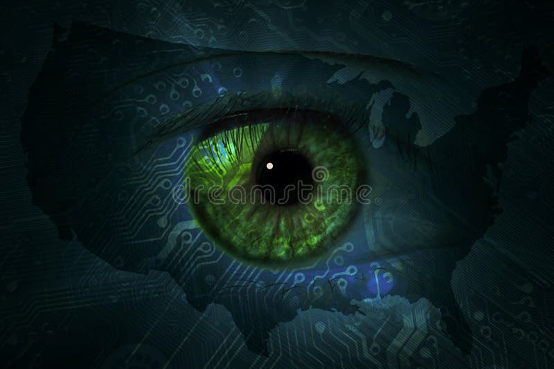 Oeil de données avec la formation technique images libres de droits Oeil de données avec la formation technique images libres de droits