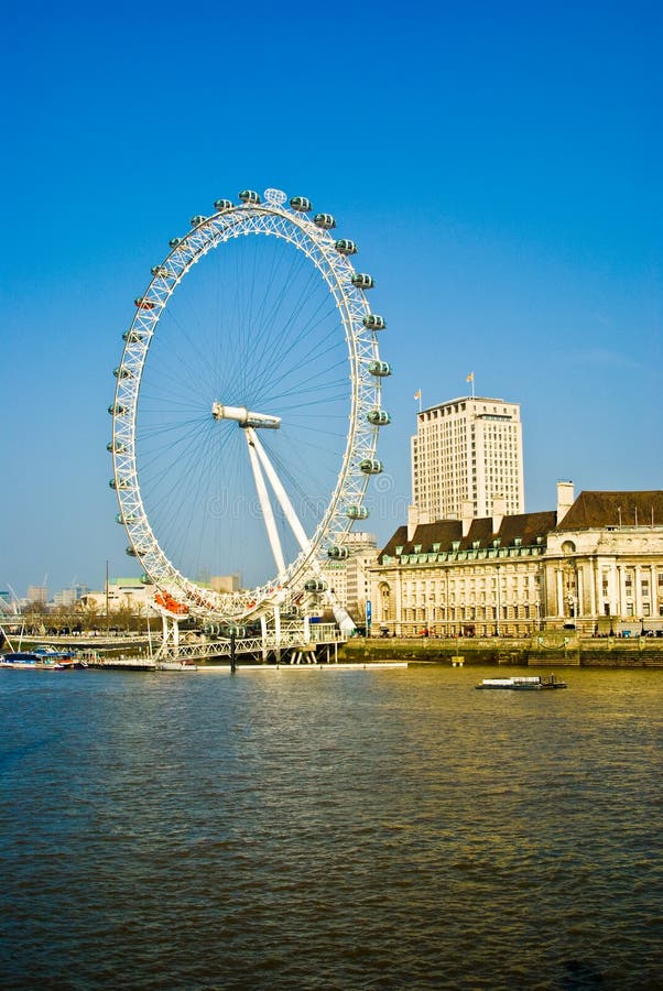 Vue De L'oeil De Londres, Londres Image stock éditorial - Image du