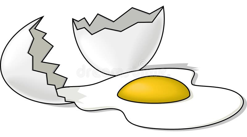 Oeuf cassé illustration libre de droits Oeuf cassé illustration libre de droits