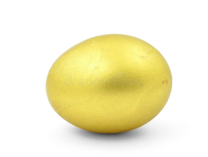 Golden egg isolated on white. Golden egg isolated on white