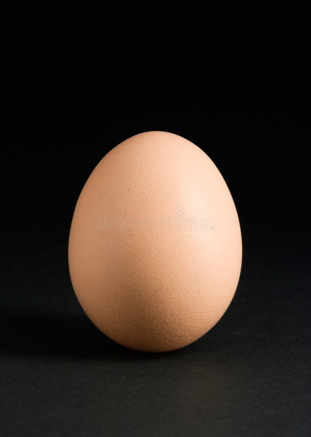 Oeuf simple sur le noir image stock. Image du simple, nourriture 583289