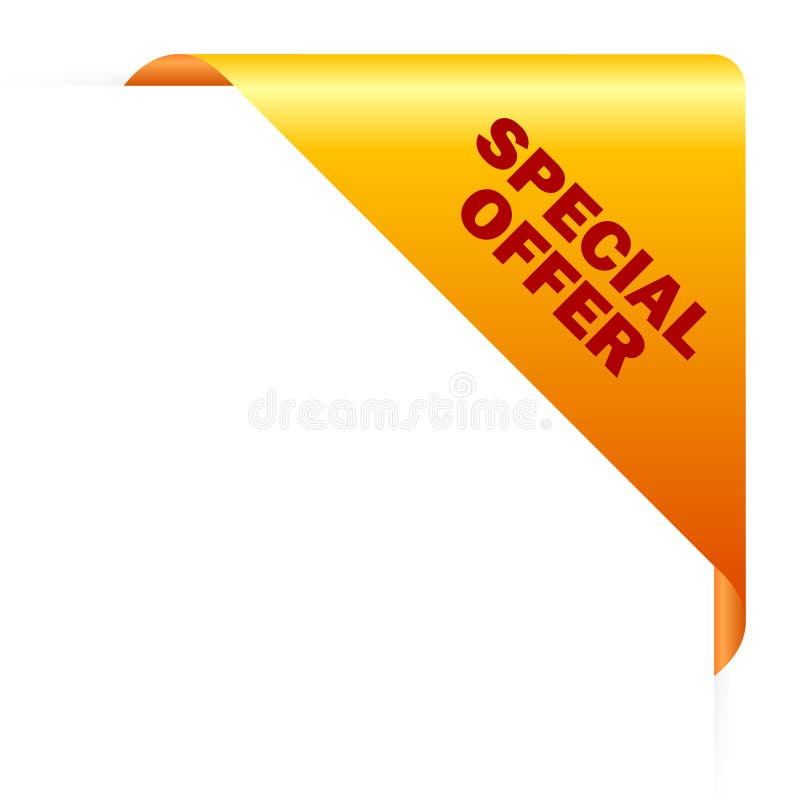 oferty narożnikowy dodatek specjalny ilustracji oferty narożnikowy dodatek specjalny ilustracji