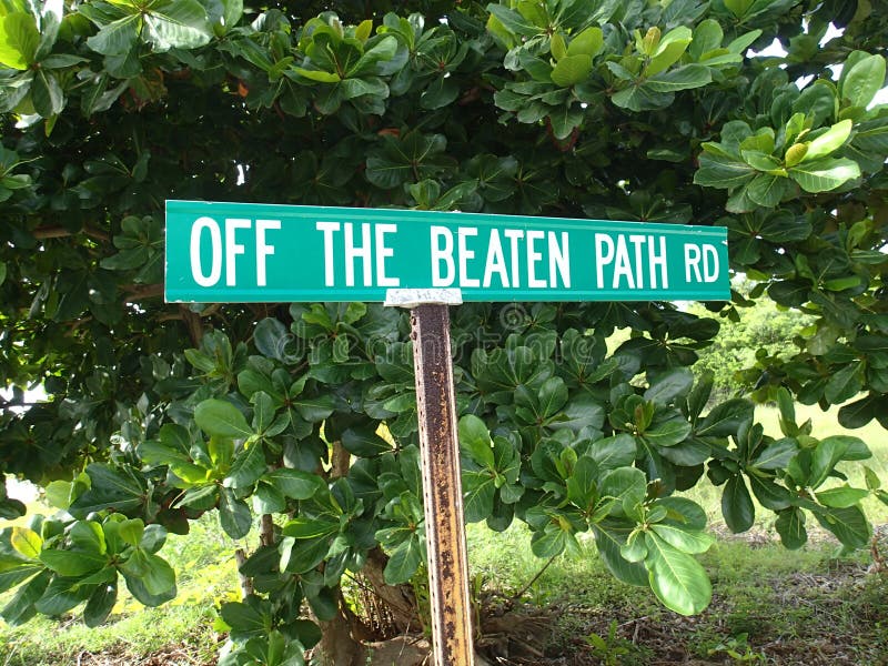 Off The Beaten Path Road sign