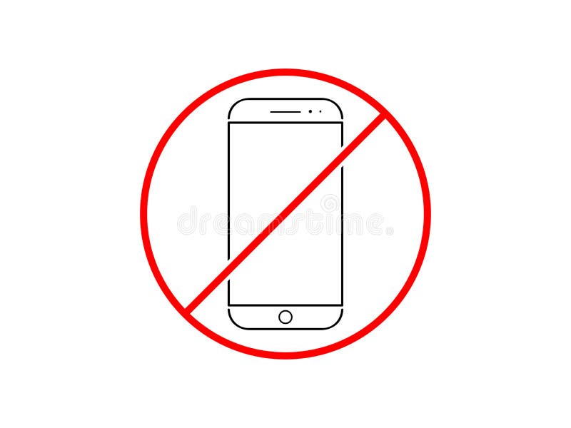 Off Mobile Sign Switch Off Phone Icon Mobile Warning Symbol Stock