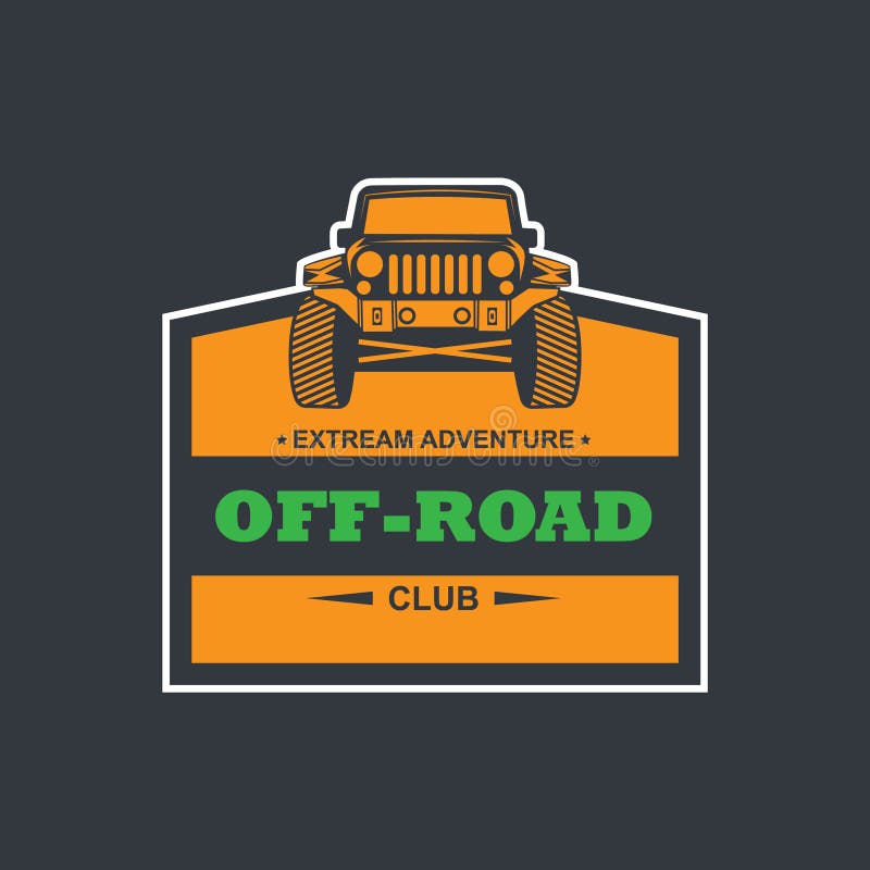 Off-road Car Logo Illustration, Emblem Stock Vector - Illustration of ...