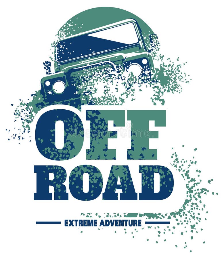 Off-road car logo, safari suv, expedition offroader.