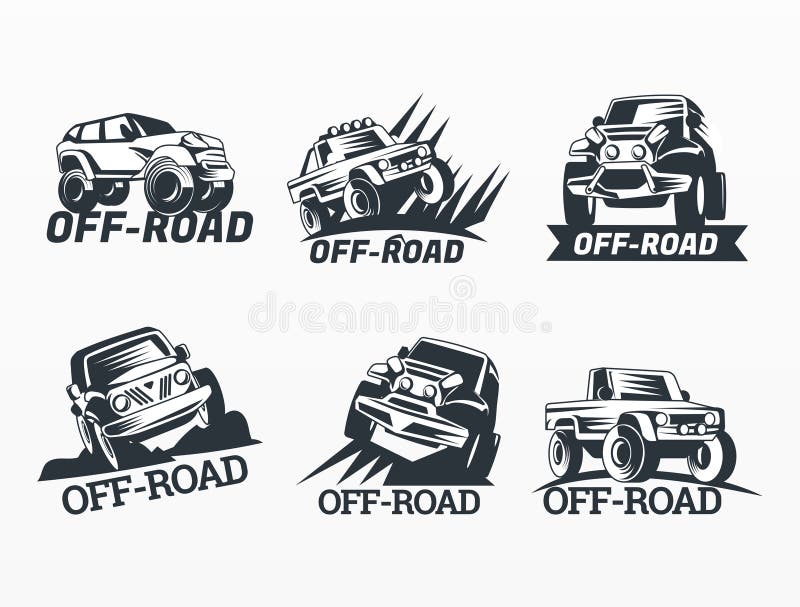 Off Road Car Sticker Set Stock Illustration Illustration Of Auto