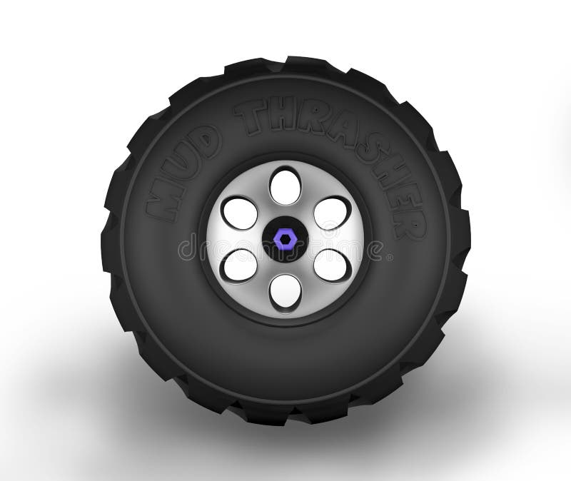 Off-road cartoon tyre. stock illustration. Illustration of vehicle -  50391403