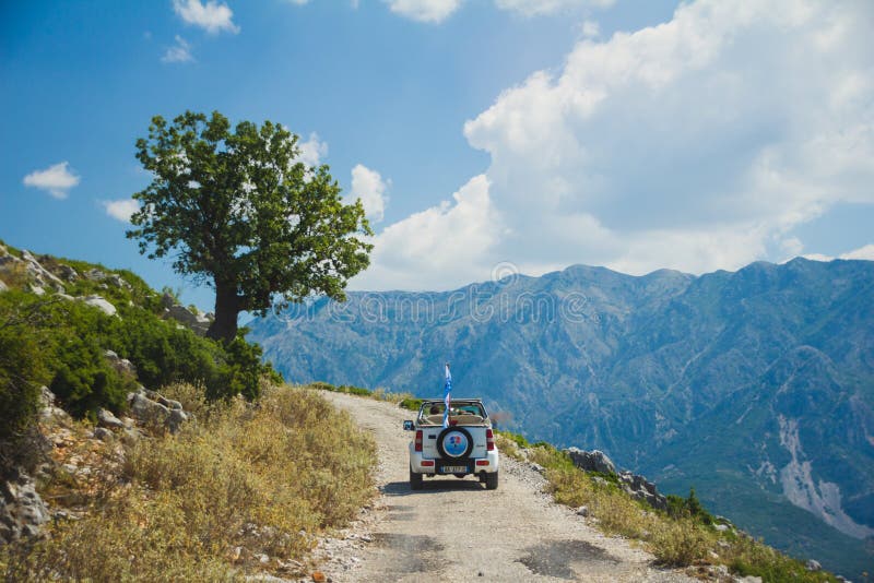Off road trip to the mountains in Albania. Summer travel. royalty free stock image Off road trip to the mountains in Albania. Summer travel. royalty free stock image