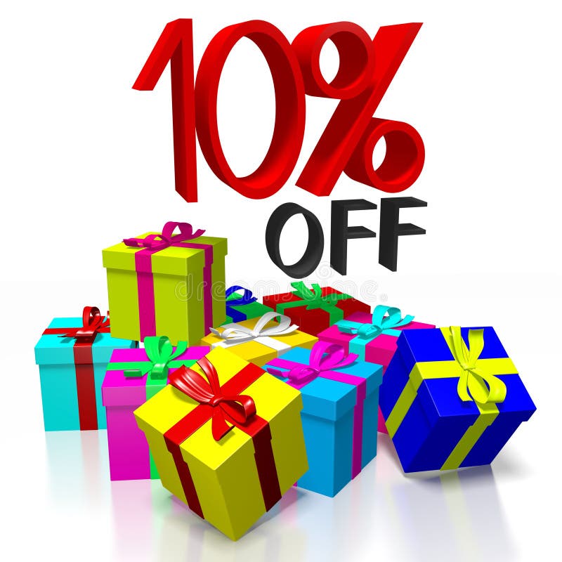 10 Percent Off Sale Discount Banner. Price Tag Stock Vector