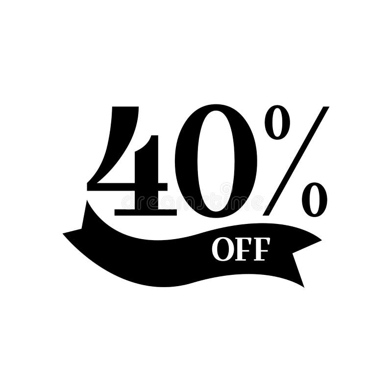 40 Off Sale Creative Design 40 Percent Discount Marketing Promotional