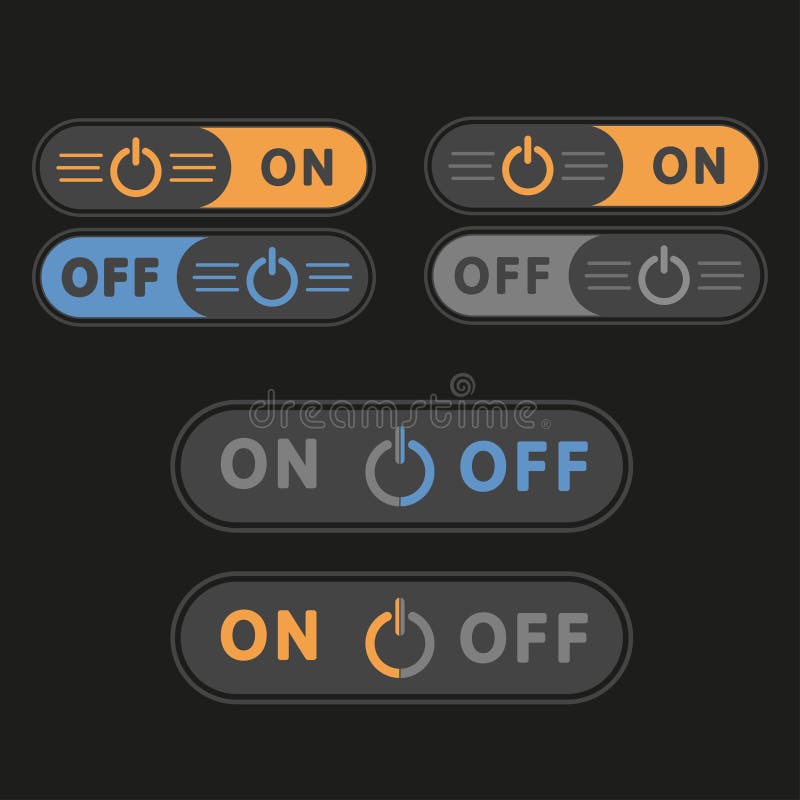 Premium Vector  Modern and flat toggle buttons
