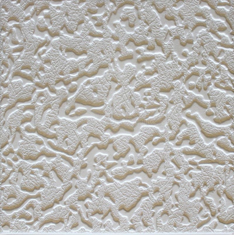 Offwhite Foam Plastic Wall Panel Texture, Ceiling Tile Stock Photo