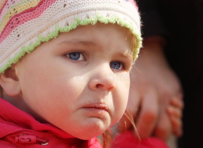 Offended girl closeup